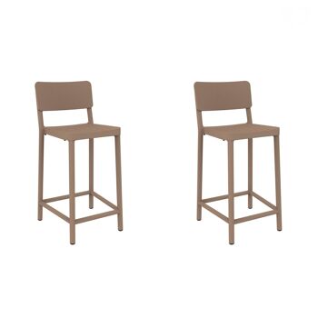 SET 2 LISBOA TABOURET MOYEN SABLE VT21485