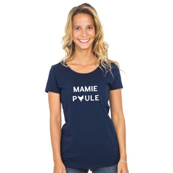 Tshirt navy mamie poule 2 waf