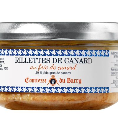 Rillettes de canard au foie gras de canard 20 %