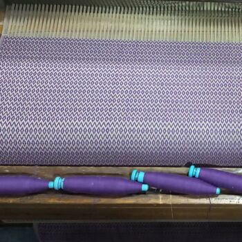 Tissu coton 1931 dune/violet