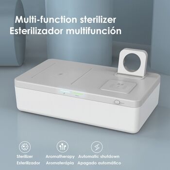 5 en 1 : Qi multi chargeur avec box stérilisateur UV et aromathérapie DMAD0171C01 2