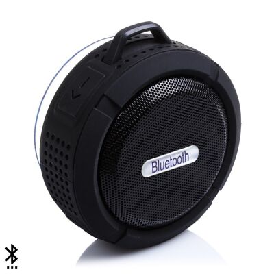 Speaker bluetooth circolare impermeabile con ventosa C6 DMV127BLACK