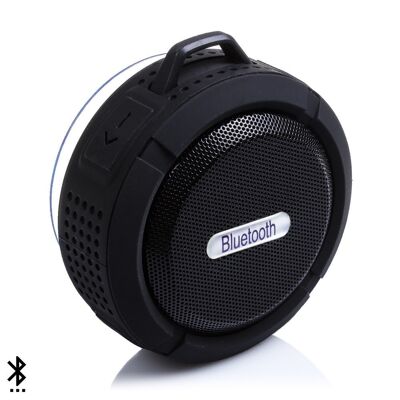 Circular waterproof bluetooth speaker with suction cup C6 DMV127BLACK