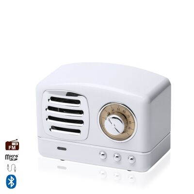 Altoparlante bluetooth Klide dal design retrò, con radio FM, lettore USB e scheda micro SD, vivavoce DMAD0009C01