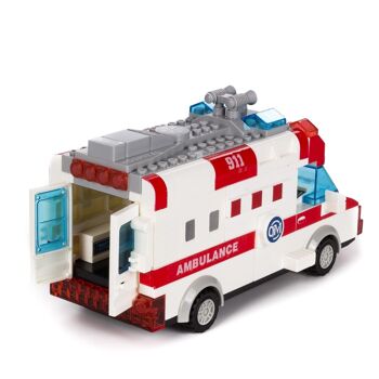 Ambulance avec lumières et effets sonores. A construire, 48 pièces. Mode de fonctionnement automatique à 360°. DMAH0097C50 2