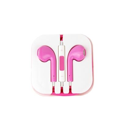 CASQUE MAINS LIBRES COMPATIBLE AVEC MICROPHONE IPHONE ET CONTRÔLE DU VOLUME DMB052PINK