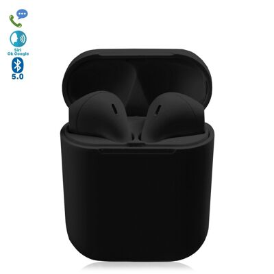 Auriculares DAM D120 TWS Bluetooth 5.0 táctiles con base de carga y sincronización automática con ventana emergente DMAB0250C00