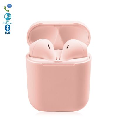 DAM D120 TWS Bluetooth 5.0 touch headphones with automatic charging and synchronization base with pop-up window DMAB0250C56