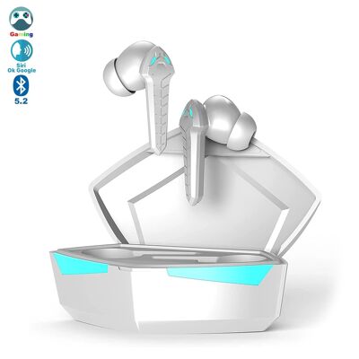 P36 TWS Gaming-Kopfhörer, Bluetooth 5.2. Akku bis zu 5 Stunden lang. Ladestation mit RGB-LED-Leuchten. Berührungssteuerung. DMAL0057C01