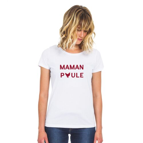 Tshirt blanc maman poule 2 waf