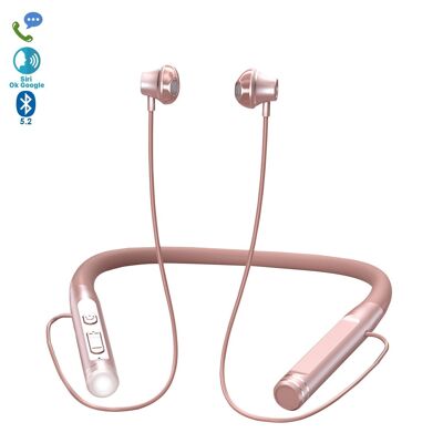 Auriculares K12 Sport con banda de cuello. Cascos magnéticos Bluetooth 5.2, luz led, 15 horas de batería. DMAK0639C95