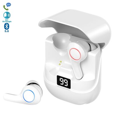PT08 TWS-Kopfhörer, Bluetooth 5.0. Ladestation mit Akkustand. Touch-Steuerung von Musikwiedergabe und Anrufen. DMAL0053C01