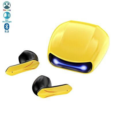 Cuffie R05 TWS, Bluetooth 5.2. Base di ricarica luci led RGB. Controllo touch della riproduzione musicale e delle chiamate. DMAL0054C15