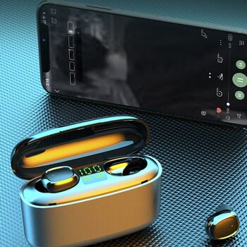 Écouteurs TWS G5S Bluetooth 5.0, contrôle tactile. Base de charge avec indicateur de charge, 2200mAh, fonction Powerbank. DMAG0036C00 4