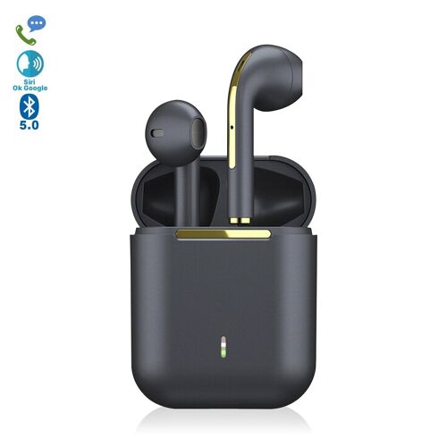 Auriculares TWS J18 Bluetooth 5.0, controles táctiles, base de carga 300mAh. DMAF0004C00