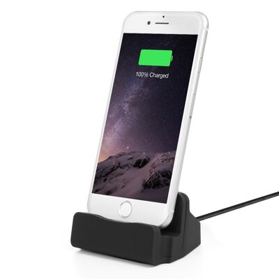 CHARGING BASE FOR Iphone LIGHTNING 8 PINS WITH CABLE DMS074CBLACK