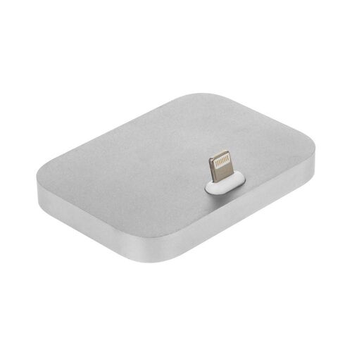 BASE DE CARGA PLANA PARA Iphone 5/6/7/8/X LIGHTNING 8 PINS DMS074MSILVER