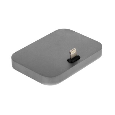 FLAT CHARGING BASE FOR Iphone 5/6/7/8/X LIGHTNING 8 PINS DMS074MSPACEGREY
