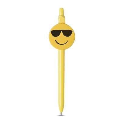 Fricum pen design emoji sunglasses. With push-button mechanism and blue ink. DMAH0026C1500