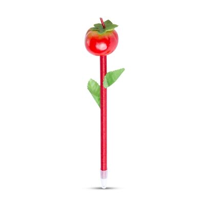 Ximor tomato-shaped pen with matching cap. With black ink. DMAH0025C52