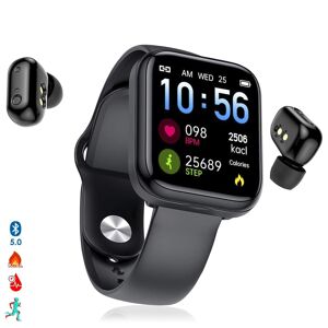 Bracelet intelligent X5 avec écouteurs Bluetooth TWS intégrés, thermomètre et moniteur cardiaque. DMAF0193C00