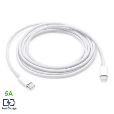 Data and charging cable Type C to Type C (male). Fast charge, 5A, 2 meters. DMAD0151C01