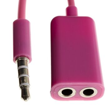 CÂBLE MINI-JACK DOUBLE ENTRÉE DM193PINK 2