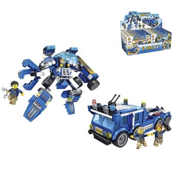 Camion de police et robot 2 en 1, 311 pièces. Construisez 4 mini modèles individuels ou 2 modèles moyens. DMAK0468C30 4