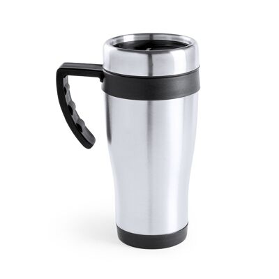 Carson taza de acero inox de 450ml de capacidad con cuerpo de acabado brillante con accesorios a juego. DMAG0110C00