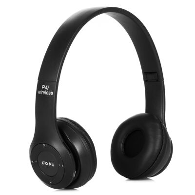 P47 Bluetooth 5.0 +EDR headphones with built-in FM radio and Micro SD reader. DMAK0221C00