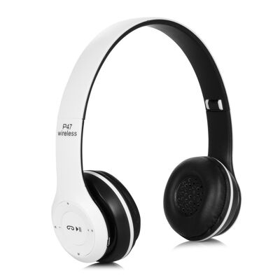 P47 Bluetooth 5.0 +EDR headphones with built-in FM radio and Micro SD reader. DMAK0221C01