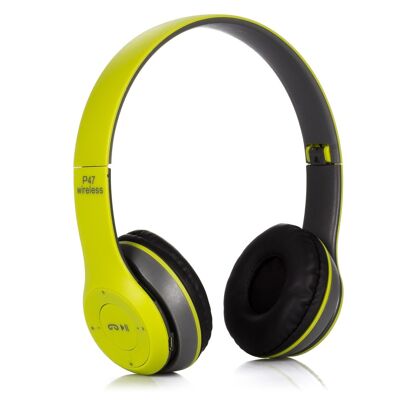 P47 Bluetooth 5.0 +EDR-Kopfhörer mit integriertem UKW-Radio und Micro-SD-Lesegerät. DMAK0221C22