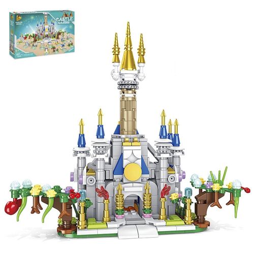 Castillo de princesa 12 en 1, con 607 piezas. Construye 12 modelos individuales con 2 formas cada uno. DMAK0306C91