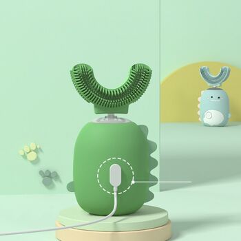 ET07 Brosse à dents pour enfants Sonique électrique en forme de U. Modes nettoyage, massage et blanchiment. DMAF0079C29 5