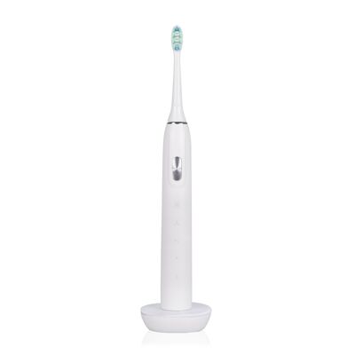 ET06 sonic electric toothbrush with 4 brushing modes and charging base. Includes 2 heads. DMAF0078C01