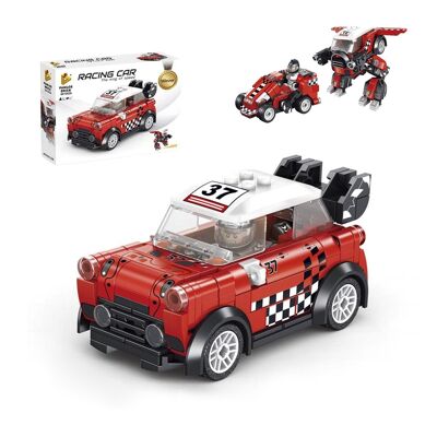 Auto da corsa Minicoop 3 in 1, con 214 pezzi. Costruisci anche un robot o un kart. DMAK0410C50