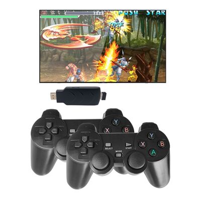 Video game console connection to your TV screen. Supports 4K. Includes 13,000 games and two wireless controllers. DMAL0096C01