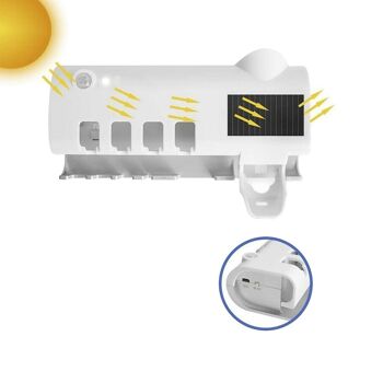 Stérilisateur et support pour 4 brosses à dents avec distributeur de dentifrice. Panneau solaire. DMAF0027C01 3