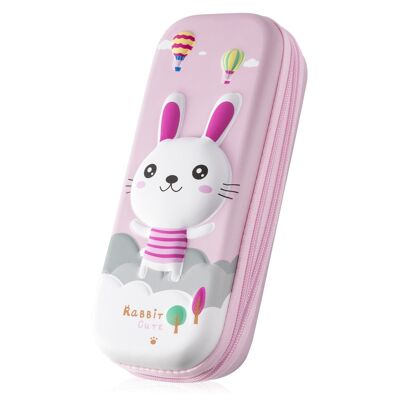 2-story carrying case, with double zipper. 3D Bunny Design - EASTER
