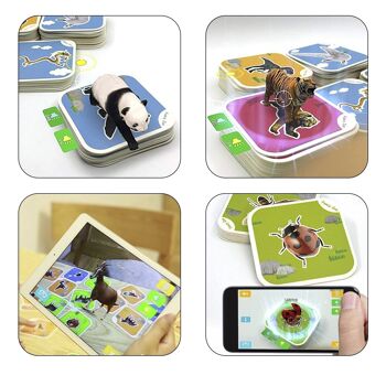 Zoo de fantaisie. Cartes éducatives d'animaux en réalité augmentée. Observez et apprenez avec les animaux en 3D. Application pour Androïd et iOS. DMAG0156C91 3