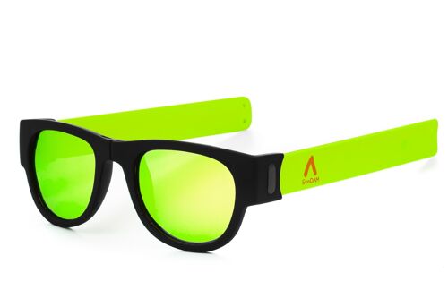 Gafas de sol con lente espejo deportivas, plegables y enrollables UV400 SDAA0003C2020
