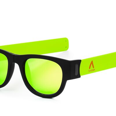 Gafas de sol con lente espejo deportivas, plegables y enrollables UV400 SDAA0003C2020