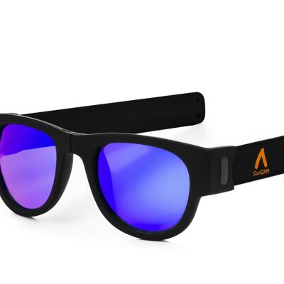 Sport Mirrored Lens Sunglasses Roll Up Foldable UV400 SDAA0003C6000