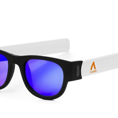 Sport Mirrored Lens Sunglasses Roll Up Foldable UV400 SDAA0003C6001