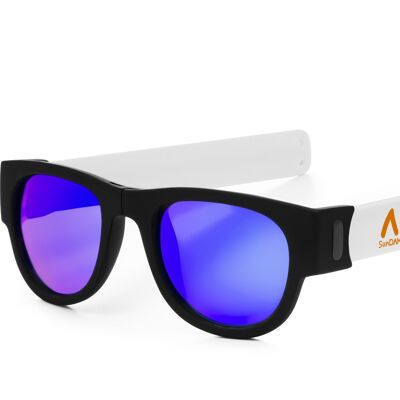 Sport Mirrored Lens Sunglasses Roll Up Foldable UV400 SDAA0003C6001