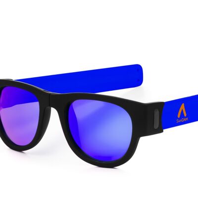 Sport-Sonnenbrille mit verspiegelten Gläsern, aufrollbar, faltbar, UV400 SDAA0003C6030
