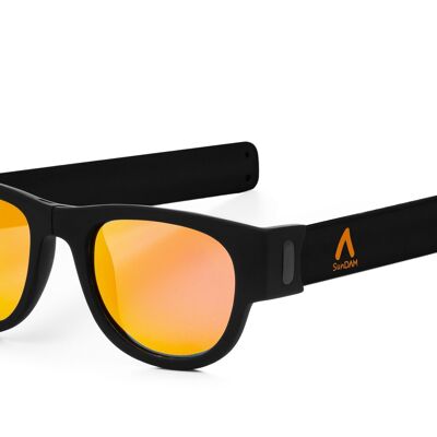 Gafas de sol polarizadas efecto espejo, plegables y enrollables UV400 SDAA0002C1700