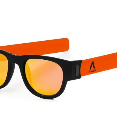 Mirror effect polarized sunglasses, foldable and roll-up UV400 SDAA0002C1717
