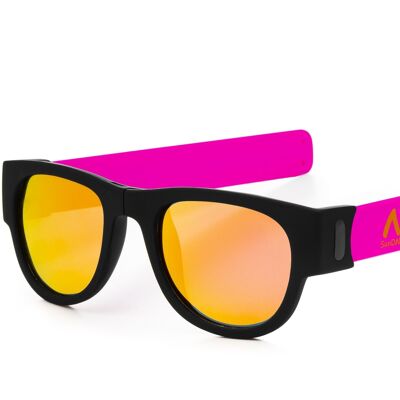 Gafas de sol polarizadas efecto espejo, plegables y enrollables UV400 SDAA0002C1755