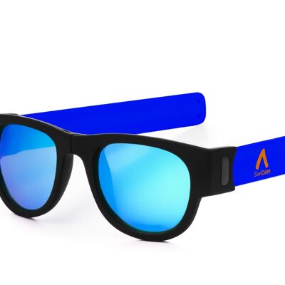 Gafas de sol polarizadas efecto espejo, plegables y enrollables UV400 SDAA0002C3030